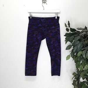 Lululemon Purple Camo Cropped Leggings